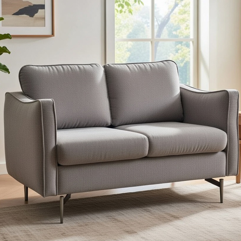 เบาะ Loveseat กรอบไม้สมัยใหม่สมัยศตวรรษที่หุ้มเบาะสำหรับห้องนั่งเล่น